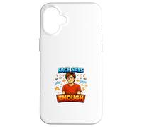 Face Says Enough Funny Exhausted Mood Design Case for iPhone 16 Plus
