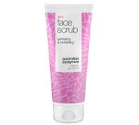 Face Scrub for dry, dull and uneven skin - exfoliates, smooths and restores glow with B12 vitamin, glycolic acid and natural apricot seed powder