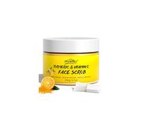 Face Scrub Turmeric and Vitamin C, Facial Peeling Cream Organics Microdermabrasion Facial Scrub, Brightening Exfoliating Clears Blackheads, Strawberry