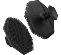 Face Scrubber,2 Pack Silicone Face Scrubber Brush for Women Men,Silicone Manual Facial Cleansing Brushes,Suitable for All Skin Types,Face Exfoliating Cleaning Brush (Black+Black)