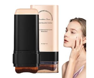 Face Sculpting Crayon - Shading Stick, Blendable Beauty Enhancer | Full Tone Complexion Definition Styling Mechanism Brush Integrated Cosmetic Format for Holiday Social Style Moments