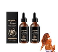 Face Self-Tanning Serum, Sunless Tanning Serum, Nourishing Moisturizing Bronzing Tanner for Face & Body, Sun-Kissed Glow, Enhancing Natural Skin Tone for All Skin Types (2PC)