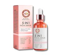 Face Serum 5-in-1 Anti-Aging Solution 30ml with Vitamin C, Hyaluronic Acid & Vitamin E - Dark Spots, Even Tone, Fine Lines, Wrinkles & Eye Area Brightening - My Vital Keep Healthy