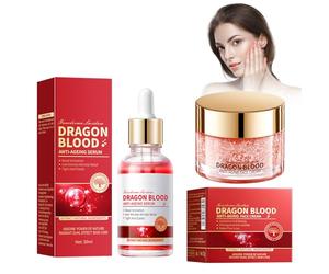 Face Serum + Face Cream, With Dragon'S Blood Extract, Facial Cream, Anti-Aging Moisturiser For Men And Women, For Hydrating And Firming The Skin To Reduce Fine Lines