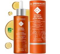 Face Serum Vitamin C 100 ml Organic | Anti-Wrinkles, Anti-Stain, Brightening, Moisturising | With Hyaluronic Acid, Ferulic Acid, Turmeric & Centella Asiatica | Dermatologically Tested, Made in Italy