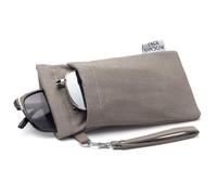 Face Shadow Double Glasses Case Soft Sunglasses Case Squeeze Top with Cleaning Cloth Spectacles Pouch Ultra Light and Portable for Women Men