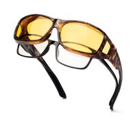 Face Shadow Night Driving Glasses Ultralight to Fit Over Glasses for Women Men, Anti Glare Polarized HD Night Vision Glasses