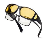 Face Shadow Polarized Night Driving Glasses Fit Over Anti Glare HD Night Vision Glasses for Men Women