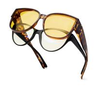 Face Shadow Polarized Night Driving Glasses Fit Over Anti Glare HD Night Vision Glasses for Women Men