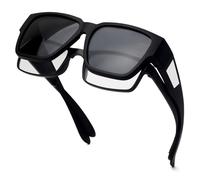 Face Shadow Polarized Sunglasses Fit Over Glasses for Men Women Lightweight Square Sun Glasses UV400 Protection