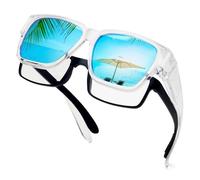 Face Shadow Polarized Sunglasses Fit Over Glasses for Men Women Lightweight Square Sun Glasses UV400 Protection