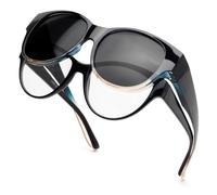 Face Shadow Polarized Sunglasses Fit Over Glasses for Women Oversized Sunglasses to Go Over Glasses UV Protection Lightweight