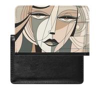 Face Shape Passport Cover Protector Rfid Blocking Passport Holder Id Card Holder Secure Travel Wallet Organizer for Passport Tickets Credit Cards, style, One Size