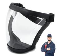 Face Shield 2Pcs Ergonomic Breathable Face Shield Mask UV400 Anti-Fog Full Heat-Insulated with 20 Filter Pad Clear Safety for Grinding and Cutting, Welding Mask