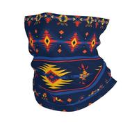 Face Shield Ethnic Native American Southwest Tribal Blue Half Face Headwear Stylish Half Face Scarf Multifunctional Facial Decoration For Sports Yoga Tennis