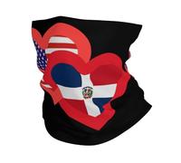 Face Shield Hearts America And Dominican Universal Cuello Pañuelo Stylish Sombreros For Women Climbing Outdoor