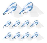 Face Shield Mask, 10PCS Anti-Fog Safety Face Shield, Flip-Up Clear Plastic, Adjustable Reusable Full for Healthcare Workers Plastic Full