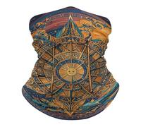 Face Shield Mystic Tarot Card Sun and Moon Face Anitdust Tube Scarf Windproof Facial Shield for Sports Outdoor 26X30cm