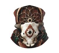 Face Shield Native America Buffalo Skull Arrowhead Durable Neck Gaiter Uv Protection Hair Band For Men Outdoor Running