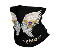 Face Shield Virgin Islands Of The United States Flag Wing Novelty Headwear Windproof Headband For Climbing Running Workout