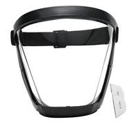 Face Shield with 2Pcs Cotton Filters Anti Fog High Definition Face Shield Mask with Adjustable Straps Full Face Mask Against Wind, Sand, Dust, Water, UV, and Oil Fumes(Black&White), Full Face Mask