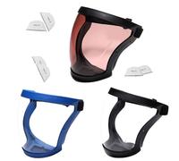 Face Shield with 2Pcs Cotton Filters Anti Fog High Definition Face Shield Mask with Adjustable Straps Full Face Mask Against Wind, Sand, Dust, Water, UV, and Oil Fumes(Black and White), Face Shield