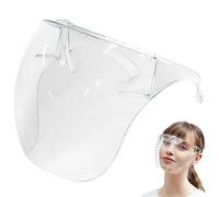 Face Shield with Glasses Clear Full Face Shield Mask Reusable Protective Plastic Droplet Splash Guard for Women Men Kids