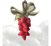 Face Soap Bar Strawberry Shaped - Cute Rope Strawberry Soap | Fun Strawberrys Soapss On A Rope | Gentle Facial Soaps Bar On A Ropes For Kids & Adults | Decorative & Refreshing Bath Soaps