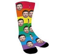 Face Socks Personalised,Photo Socks,Rainbow Socks,Put Your Face on Socks for Men,Women,Unisex