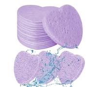 Face Sponges - Heart Face Sponge Set, Natural Cleansing Compressed Pads for Removing Make-up, Gentle Cosmetic Tool | 2.76 Inches, Spa Skincare Routine Care, 50 x PC