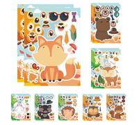 Face Stickers for Kids - Animal Cartoon Children's Puzzle Dace Stickers - Activities Stickers for Craft Project, Learning Rewards, and Holiday Surprise