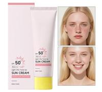 Face Sunscreen Cream, Refreshing Lightweight Lotion, 100ml Protect Gear with Smart Style, Skin Aid for Daily Care, Sun Mate, Travel Tool for Outdoor Activities Sports Beach Pool Picnic 1.69x6.18 inch