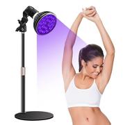 Face Tanning Lamp 54W,Tanning Lamp Solarium for Home,All Skin Tones,180 ° Rotation Sun Stretchable Lamp for Face and Body with Eye Mask, for Antique Bronze Skin with 18pcs LEDs (Black)