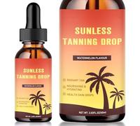 Face Tanning Moisturising Drops - Gradual Fake Tan Face Serum, Everyday Gradual Liquid Tanning, Cruelty-Free, Vegan Skin Care - Dark Self Tan, 60ml (60ml)