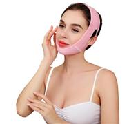 Face Toning Belts Face Band Lightweight V Shape Strap Comfortable Night Slimming Lift Adjustable Invisible Toning Support(Pink)