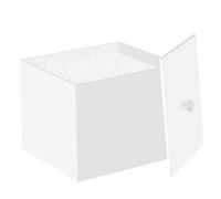 Face Towel Box, Acrylic Facial Disposable Towelettes Holder Container for XL Face Towels and Protects from Dust, White