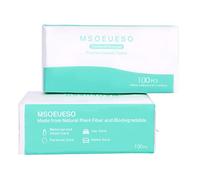 Face Towel, MSOEUESO Biodegradable Facial Cotton Tissue Dry Wipes for Sensitive Skin, Unscented and Ultra Soft Disposable Face Towel, Cotton Dry Baby Wipes, Make-Up Remover (200 Counts)