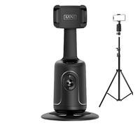 Face Tracking Stand - Auto Face Tracking, 18cm Cell Phone Stand - 360° Smart Selfie Stick Phone Holder with AI Trackings & Rotation, Rechargeable Stand for Video Recording, Vlogging & Live Streaming