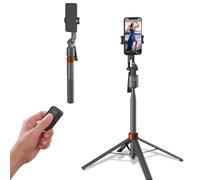 Face Tracking Tripod 360 Rotation Phone Camera Mount - 70" No App Needed Auto Face Tracking Tripod with Remote & Gesture Control for iPhone Android Live Stream/Vlog/YouTube/TikTok