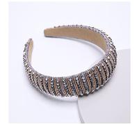 Face Wash Headband Colorful Bling Bling Rhinestones Headbands For Womens Luxury Shiny Padded Diamond Crystal Hair Bands Party Hair Accessories Headband For Washing Face(D-champagne-silver)