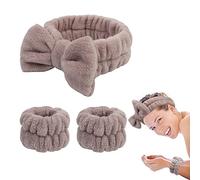 Face Wash Headband&Wrist Bands 3 Pack-Soft Fleece Spa Headbands for Face Washing&Makeup