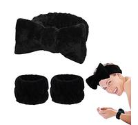 Face Wash Headband&Wrist Bands 3 Pack-Soft Fleece Spa Headbands for Face Washing&Makeup