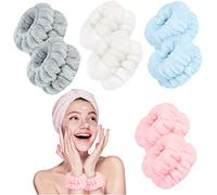 Face Wash Wristbands, 8pcs Microfiber Wrist Wash Bands Soft Absorbent Wrist Towels for Face Washing, Avoid Wetting Your Arms and Sleeves, Stop Your Sink and Floor from Getting Water