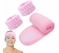 Face Washing Machine Bands - 7.5 x 5.5 cm Wash Towels, Microfibre Coral Velvet Bracelets, Absorbent Soft Bands with Face Headband | Spa Make Up Accessories for Girls and Women