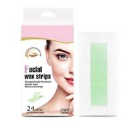 Face Wax Strips - Pack of 24 Hair Removal Sheets, Gentle for Eyebrows, Upper Lips, Cheeks, Mustache, Care Tool, Simple Wax Strips for Women and Girls
