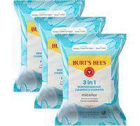 Face Wipes, Burt's Bees Facial Cleansing, Makeup Remover Towelettes, Coconut & Lotus Water, 90 Count (Coconut)