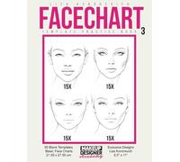 Facechart Template Practice Book 3: Blank Face Chart Makeup Templates