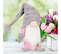 Faceless Doll Decoration,Handmade Tulip Dwarf Doll Gonk Dwarf Elf Figurines Tabletop Decoration Gnomes Ornament Mothers Day Gnome Faceless Doll Plush Elf Dwarf Doll Craft Ornament Gift