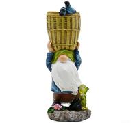 Faceless Dwarf 21.5cm for Patio Balcony Decor Faceless Dwarf | resin build, weather resistant, anti-fade color, 21.5cm height, for whimsical gnome design