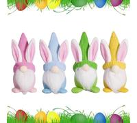 Faceless Easter Bunny Gnomes, Easter Gnomes Decorations, 4 Pieces Faceless Plush Bunny Gnome Decorations - Cute Easter Dwarf Rabbit Doll without Face